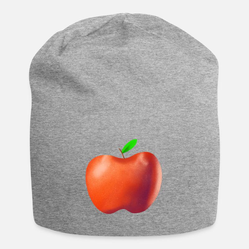 Wunderschöner Apfel - Jersey-Beanie - Grau meliert