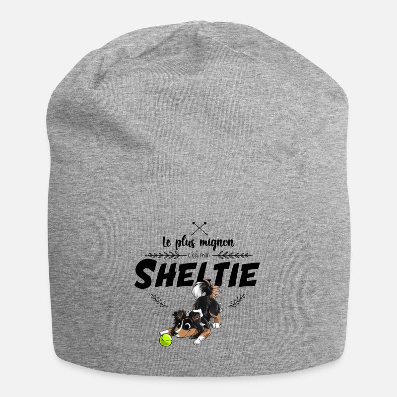 Le plus mignon Shetland - Bonnet en jersey - gris chiné
