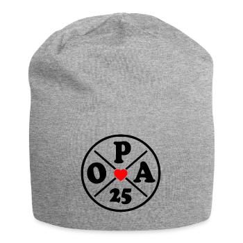 Opa 2025 - Jersey-Beanie - Grau meliert - Vorne