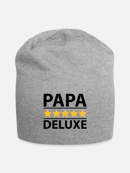 Papa Deluxe - Jersey-Beanie - Grau meliert
