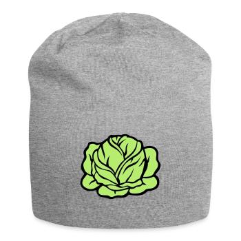 cabbage cabbage vegetables 403 - Jersey Beanie - heather grey - Front
