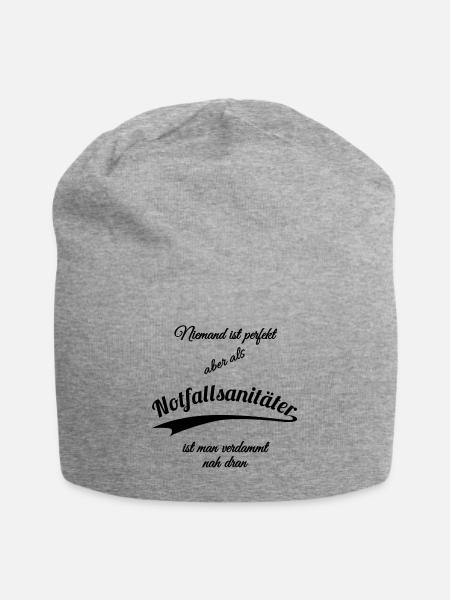 Notfallsanitäter - Jersey-Beanie - Grau meliert