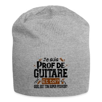 Prof Professeur Guitare Métier Guitariste - Bonnet en jersey - gris chiné - Devant