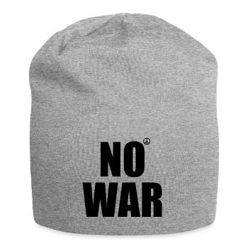 No war - Jersey Beanie - heather grey - Front