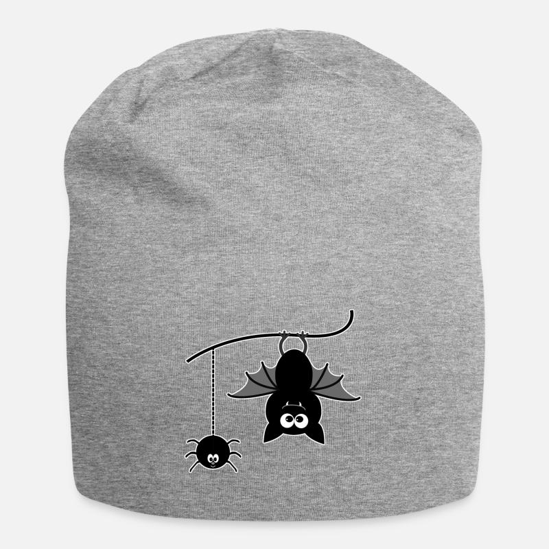 Fledermaus und Spinne - Jersey-Beanie - Grau meliert
