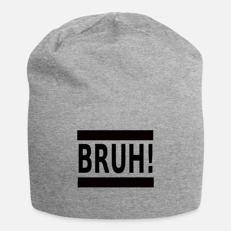 bruh - Jersey Beanie - heather grey