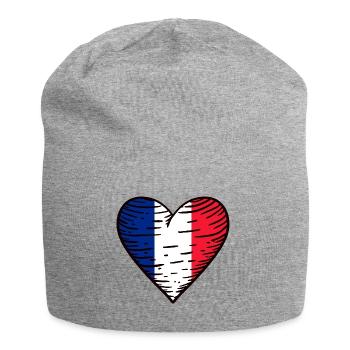 Drapeau français Drapeau Français Drapeau - Bonnet en jersey - gris chiné - Devant