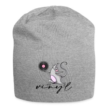 Vinyl Record Disco DJ Clubsound Party - Jersey Beanie - heather grey - Front