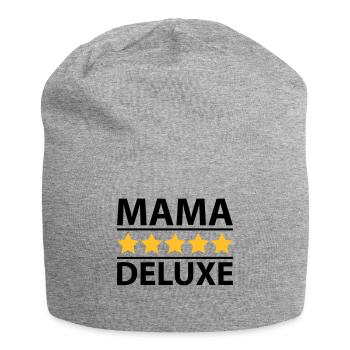 Mama Deluxe - Jersey-Beanie - Grau meliert - Vorne