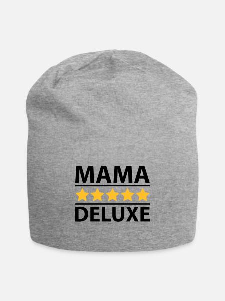 Mama Deluxe - Jersey-Beanie - Grau meliert