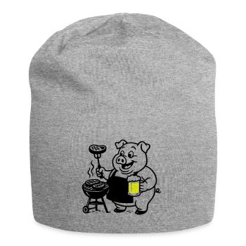 Pork Grilling Beer - Jersey Beanie - heather grey - Front