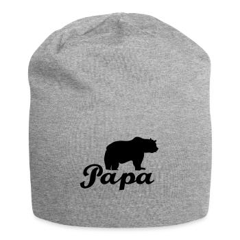 papa bear - Jersey Beanie - heather grey - Front