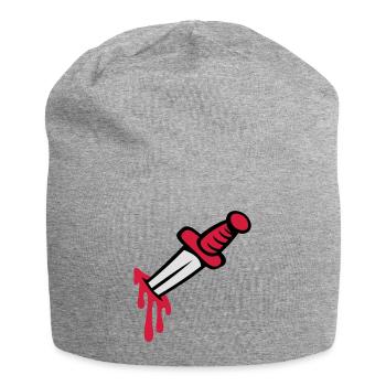 Messer in der Sie zurück - Jersey-Beanie - Grau meliert - Vorne