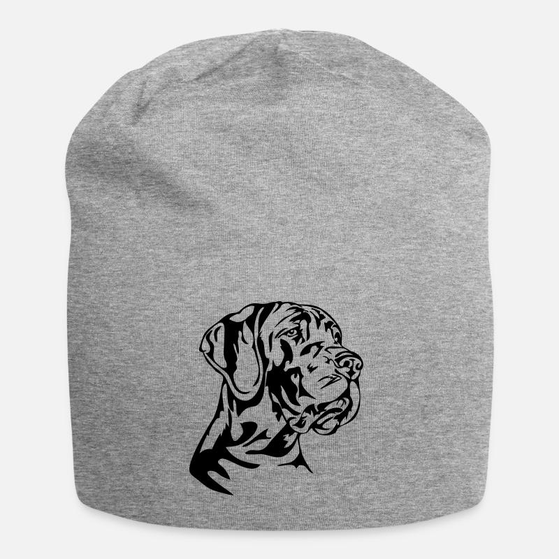Great Dane Wilsigns Hundeportrait chien canin - Bonnet en jersey - gris chiné