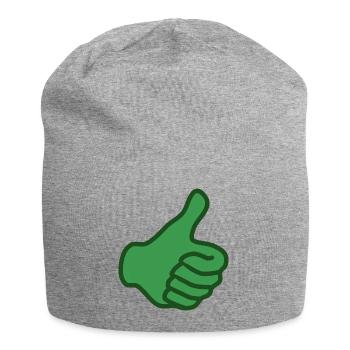 Green thumb - Jersey Beanie - heather grey - Front