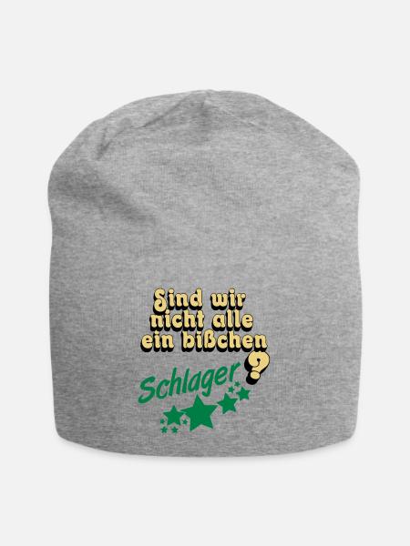 Schlager Party , Schlager Musik , Schlager Spaß - Jersey-Beanie - Grau meliert