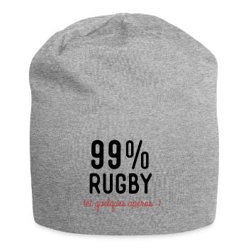 99 pourcent rugby sport apéro - Bonnet en jersey - gris chiné - Devant