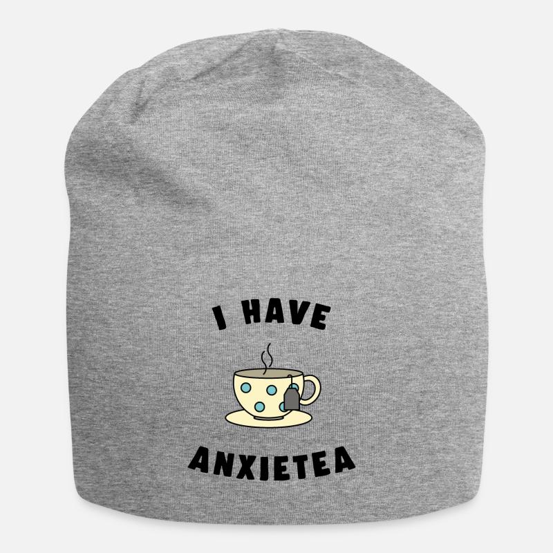 Ich habe ANXIETEA Tee - Jersey-Beanie - Grau meliert