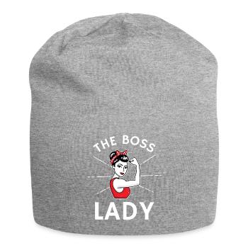 La patronne - Bonnet en jersey - gris chiné - Devant