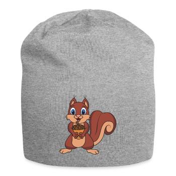 Squirrel - Jersey Beanie - heather grey - Front