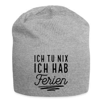 Endlich Ferien - Jersey-Beanie - Grau meliert - Vorne
