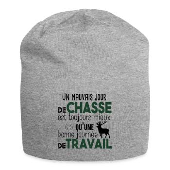 Chasse Chasseur Hunter Humour Cadeau Citations - Bonnet en jersey - gris chiné - Devant