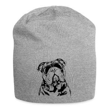 OLD ENGLISH BULLDOG cool Sonnenbrille Wilsigns - Jersey-Beanie - Grau meliert - Vorne