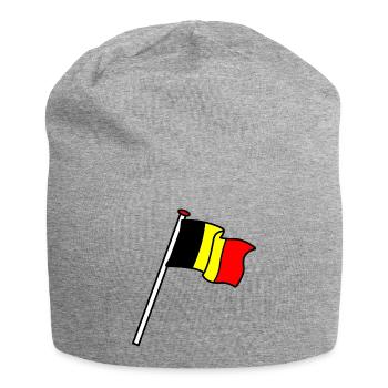 Flag Belgium Flags BE - Jersey Beanie - heather grey - Front
