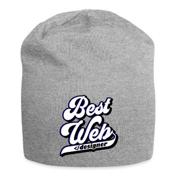 Meilleur | Web Designer Les couleurs peuvent être modifiées - Bonnet en jersey - gris chiné - Devant