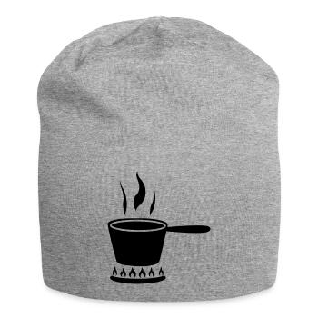 Bac à lait à gaz - Bonnet en jersey - gris chiné - Devant
