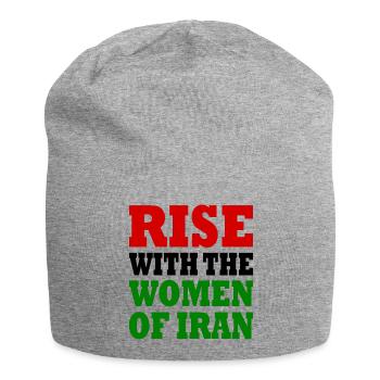 Rise with the women of iran - Jersey Beanie - heather grey - Front