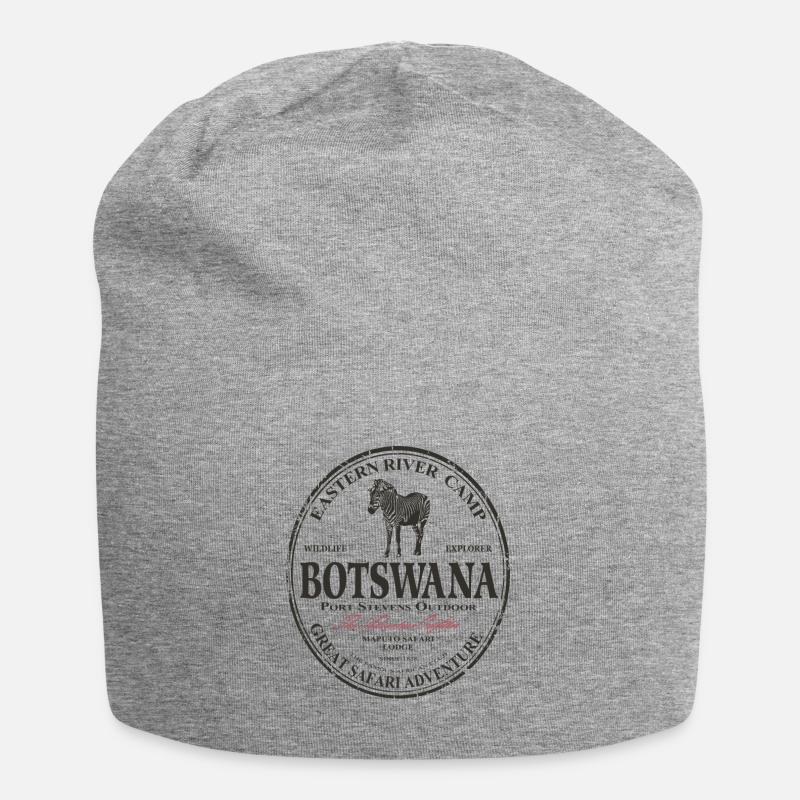 Botswana - Zebra - Jersey-Beanie - Grau meliert