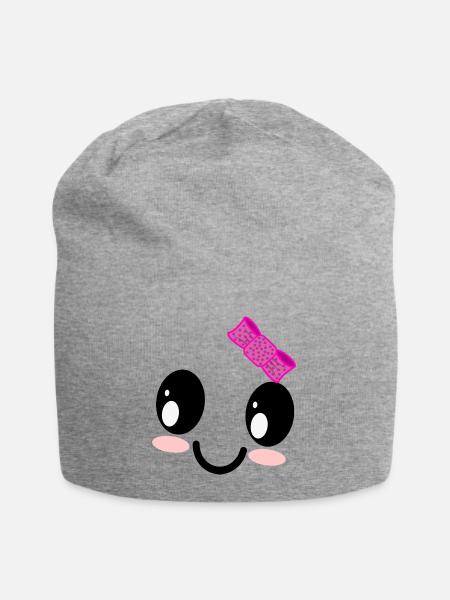 Süßes Mädchen Geister Gesicht Halloween Kostüm - Jersey-Beanie - Grau meliert