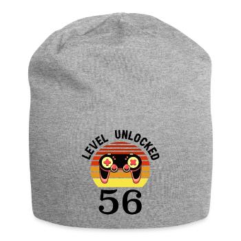 Level 56 unlocked 56 Birthday 56 years old - Jersey Beanie - heather grey - Front