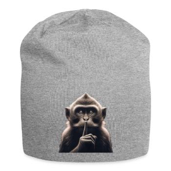 A Silent Monkey - Jersey Beanie - heather grey - Front