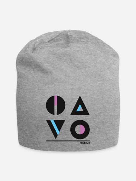 Abstrakte Geometrie Design - Stylische Mode - Jersey-Beanie - Grau meliert