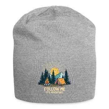 Night Adventure in Nature - Jersey Beanie - heather grey - Front