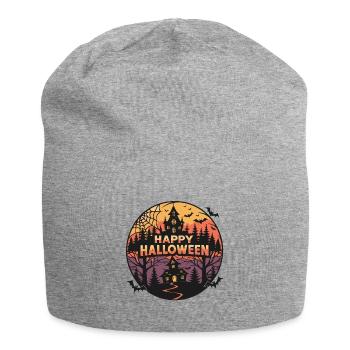 Halloween Ghostly Castle - Jersey Beanie - heather grey - Front