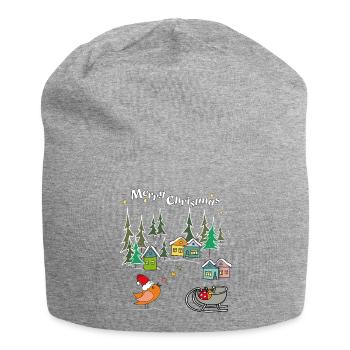 Merry Xmas - Jersey Beanie - heather grey - Front