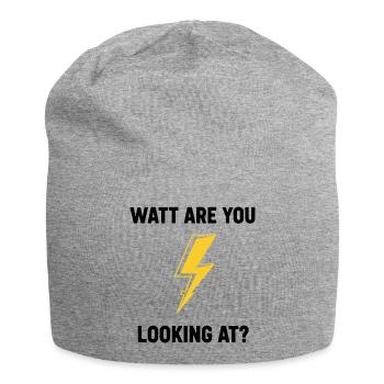 Watt Regardez-vous la conception du boulon - Bonnet en jersey - gris chiné - Devant
