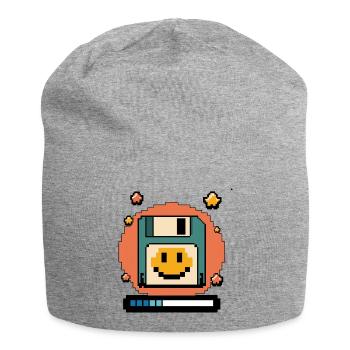 Internet rétro sur disquettes - Bonnet en jersey - gris chiné - Devant