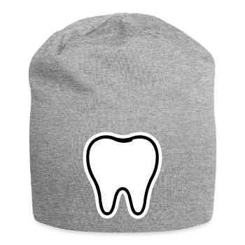 Tooth Symbol - Jersey Beanie - heather grey - Front