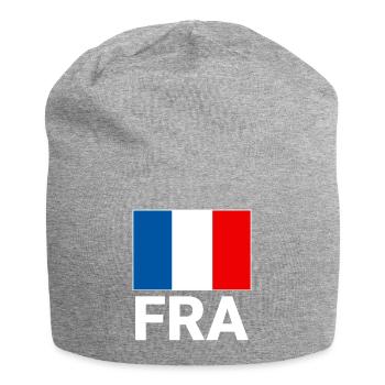 Drapeau français sportif avec abréviation FRA - Bonnet en jersey - gris chiné - Devant