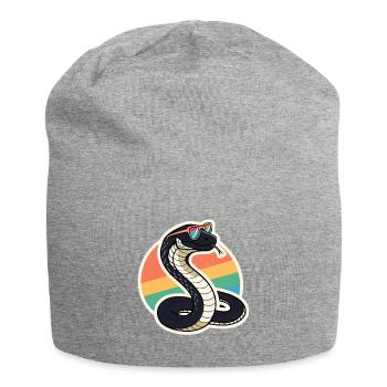Retro Rainbow Cobra - Jersey-Beanie - Grau meliert - Vorne