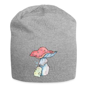 Lucky charm lucky guy with cute frog - Jersey Beanie - heather grey - Front