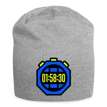 Stopwatch Best Time Half Marathon - Jersey Beanie - heather grey - Front