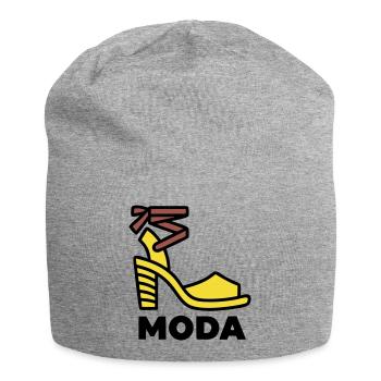 High Heel Shoe Moda Italy Fashion Vacation - Jersey Beanie - heather grey - Front