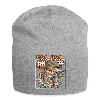 Zander Raubfischangler  - Jersey-Beanie - Grau meliert - Vorne