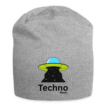 Rayon d’OVNI au-dessus du ciel nocturne - Bonnet en jersey - gris chiné - Devant