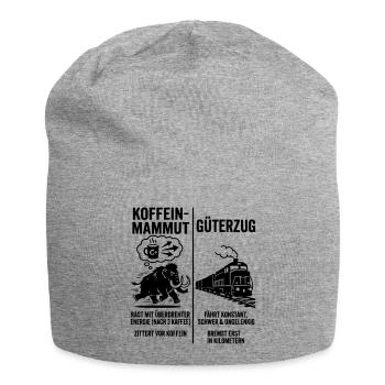 Koffein Mammut VS Güterzug - Jersey-Beanie - Grau meliert - Vorne